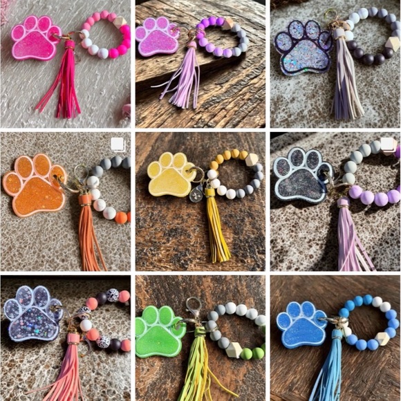 Leopard Print Key & Card Holder with Tassel - Picture 4 of 6